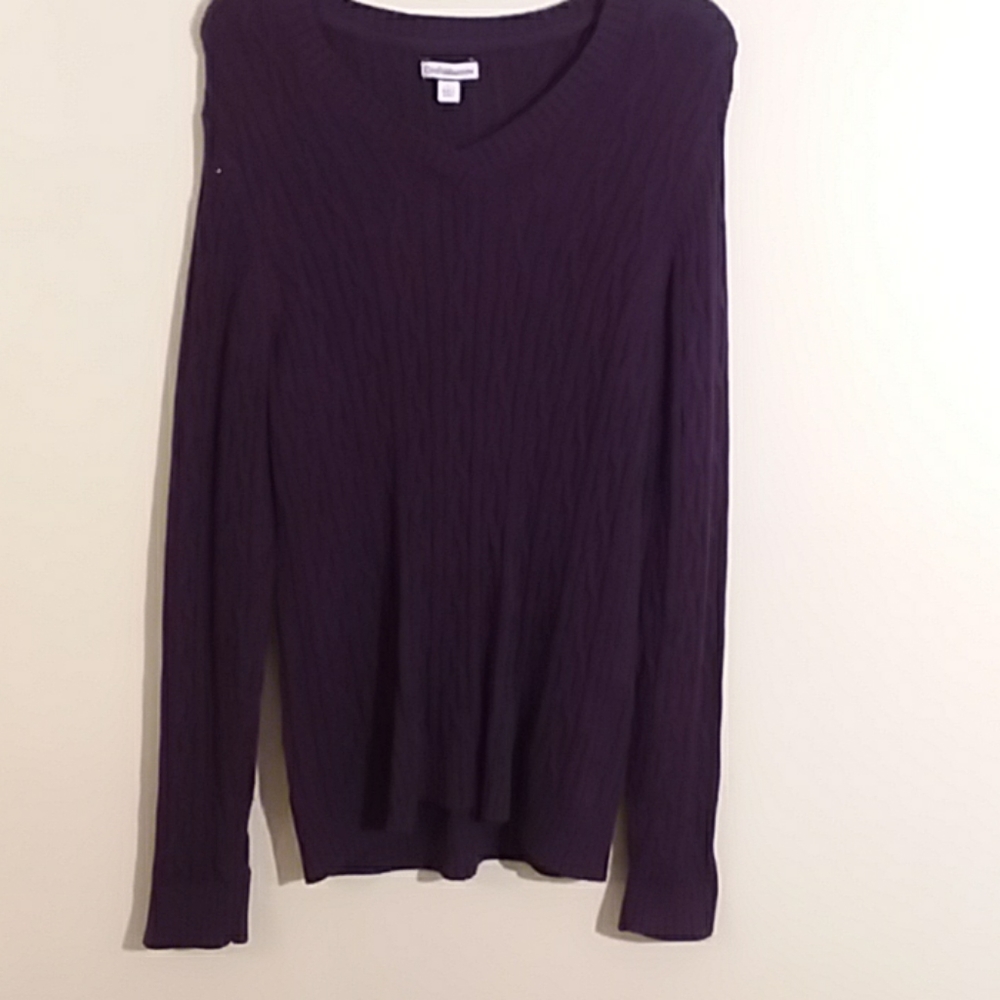 B008 Croft and Barrow purple pullover sweater